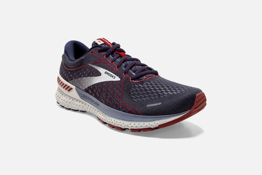 Brooks Adrenaline Gts 21 Road Löparskor Herr - Svarta/Silver - 9472-MNPUW